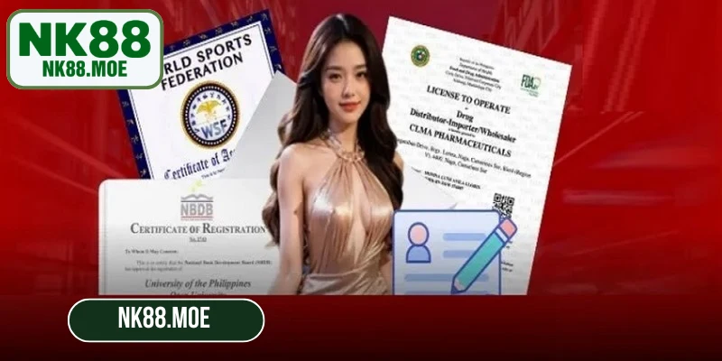 Các loại giấy phép hoạt động NK88